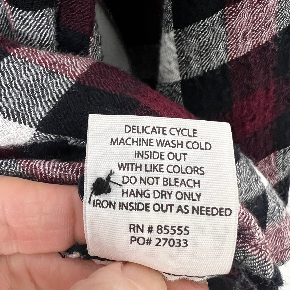 Pistola Red Buffalo Check Popover Roll Tab Sleeve Button Back Flannel Shirt XL - Picture 11 of 11
